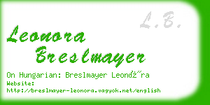 leonora breslmayer business card